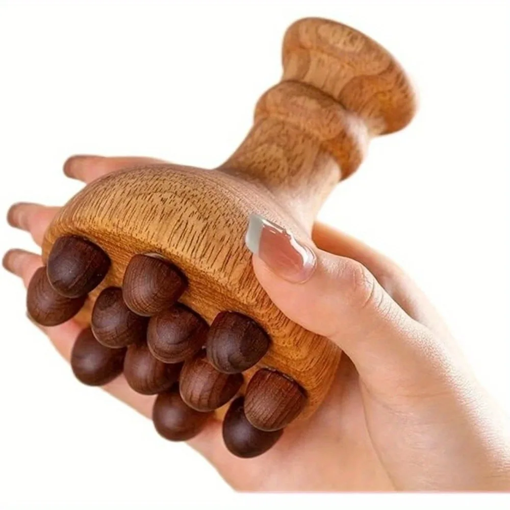 

Wooden Meridian Massage Brush, Handheld Massager For Leg Neck Back and Shoulders,Relaxation and Acupressure Muscle Massage Tool