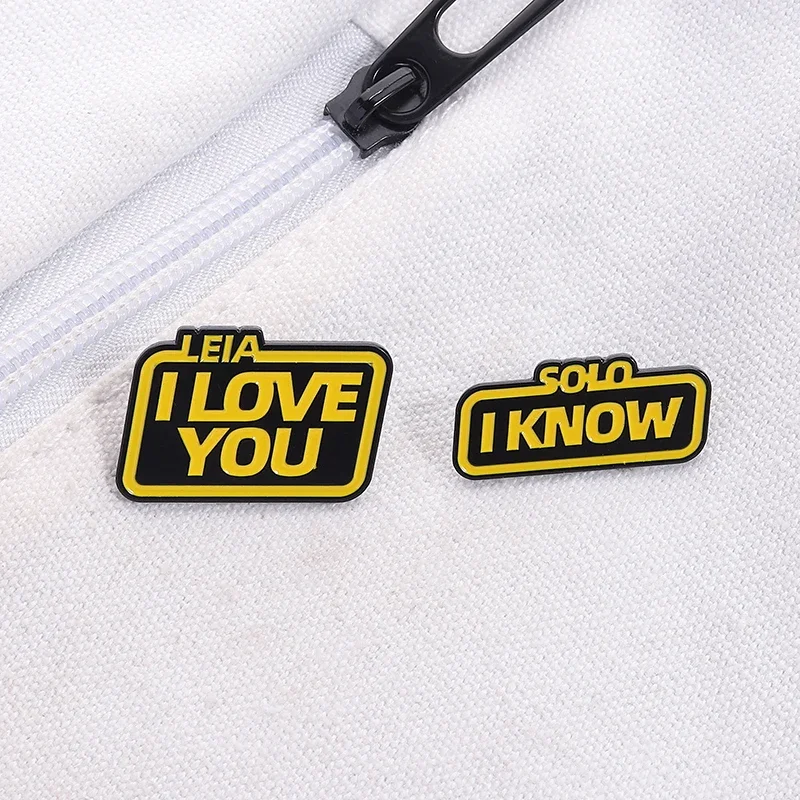 الخيال العلمي فيلم إلهام رسالة المينا دبابيس مخصص أحبك منفردا أنا أعرف دبابيس ظهره شارة التلبيب مجوهرات هدية للأصدقاء