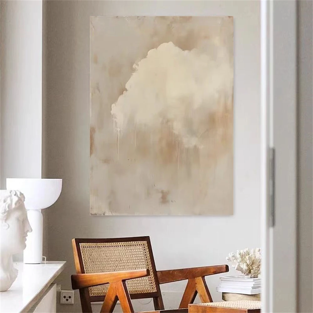 Mural Pattern Hand-Painted Lover Rain Landscape Oil Paintings On Canvas Wall Art Pictures For Living Room Home Decor Best Gift