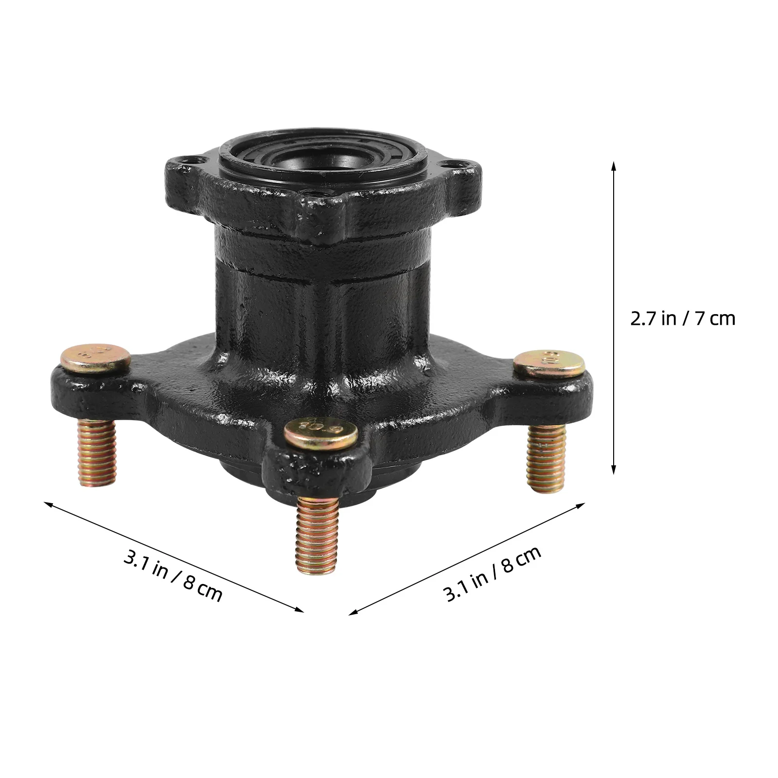 

Front Wheel Go Kart Atv Axle Hub Durable Metal Go Kart Part Wheel Rim Replacement Off-Road Beach Cart Hub Assembly