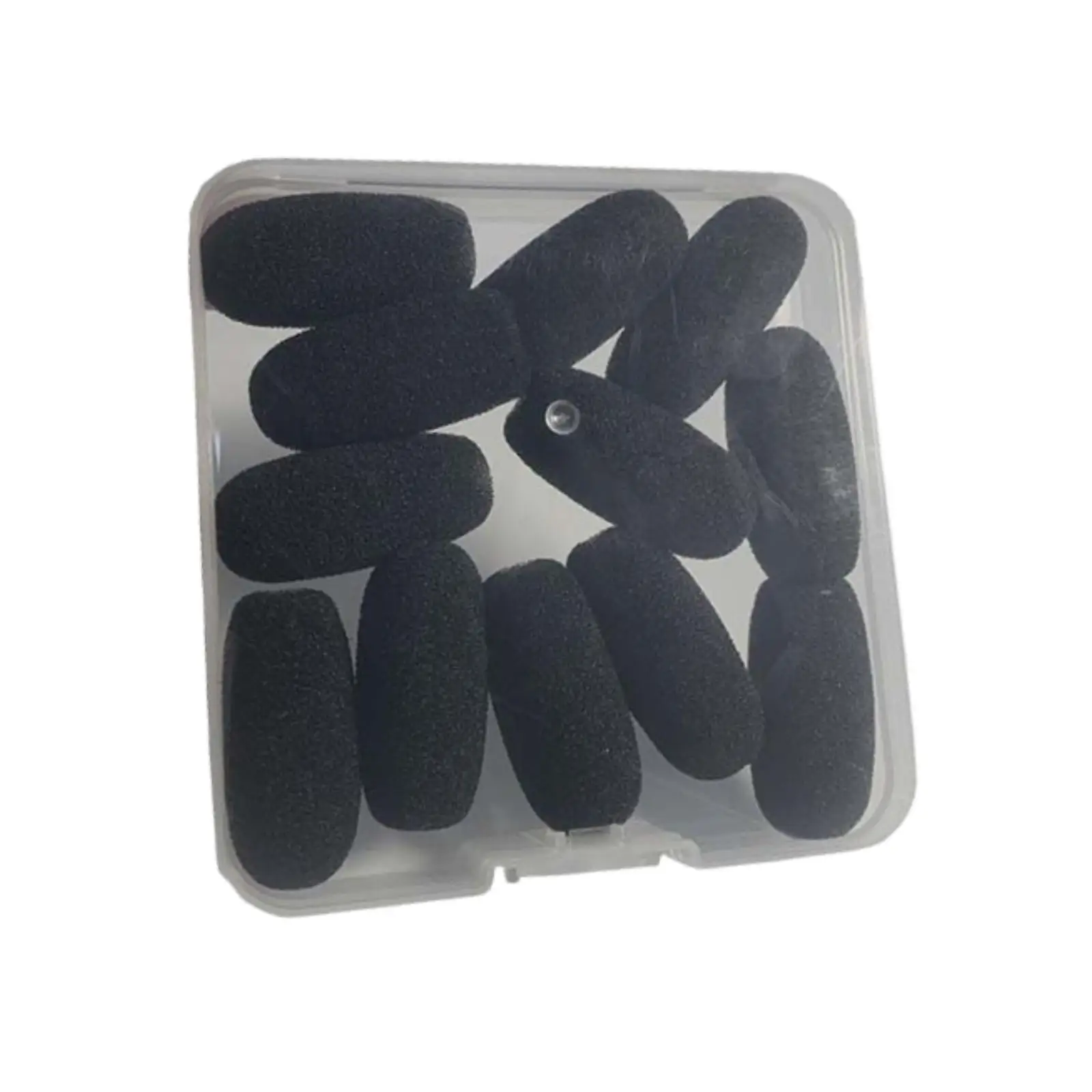 Microphone Windscreen Sponge Cover 12 Pieces Washable Mini Foam Protection for Small Headset Mic at Work