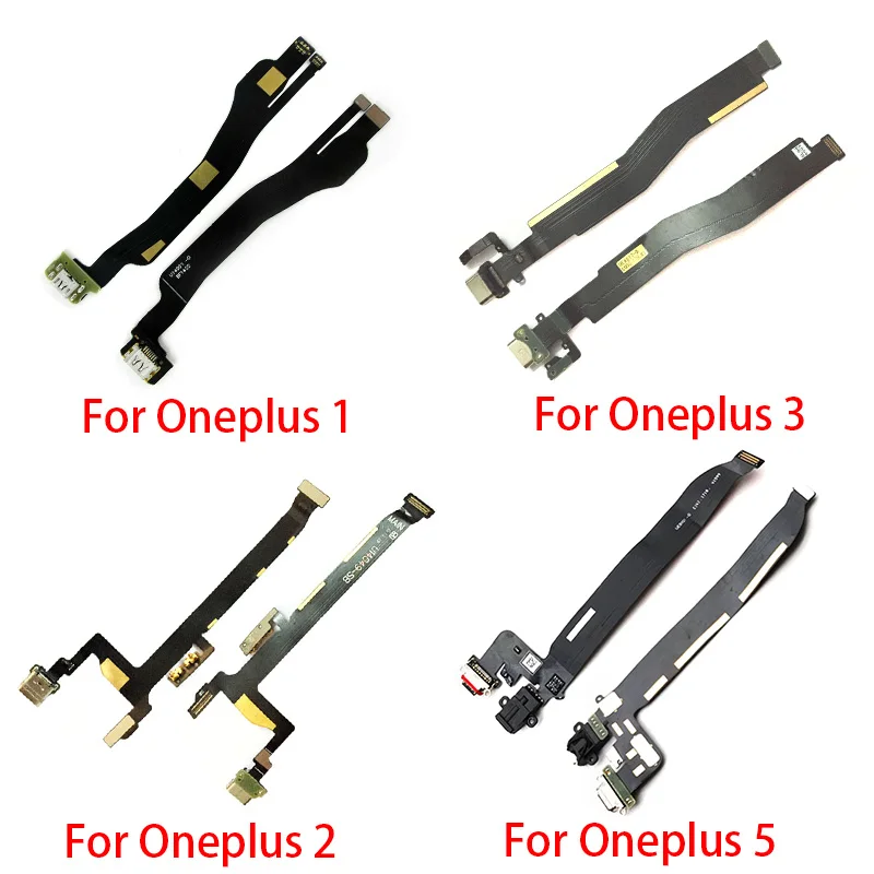 For Oneplus 1 2 3 5 5T 6 7T 7 Pro USB Charger Port Dock Connector Flex Cable Repair Parts