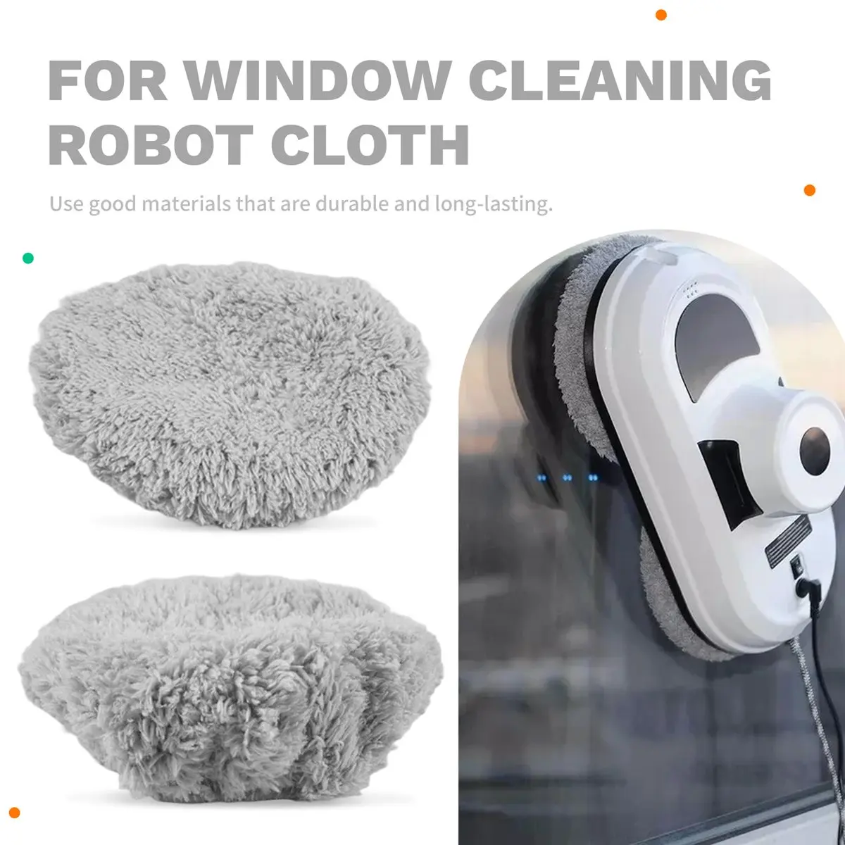 #55W 12PCS Vacuum Cleaner Window Cleaning Robot Cleaning Cloth,168/188,(fiber)