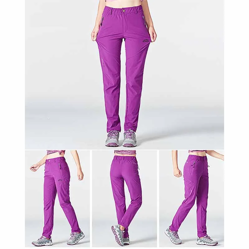 Pantaloni da Trekking da donna elastici ad asciugatura rapida estivi pantaloni da Trekking da arrampicata all'aperto traspiranti antivento Masculino Cargo Slim