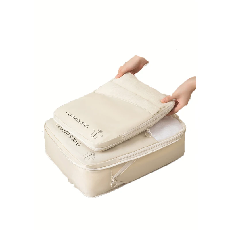 Travel Multi-Piece Set, Simple Cosmetics Bag, Travel Portable Large-Capacity Storage, Waterproof, Moisture-Proof, Dirt-Resistant, Easy-Care Storage Set, Compressed, Space-Saving, Easy-To-Use Clothing Cosmetics Bag, Intimates Compartment Cosmetics Bag