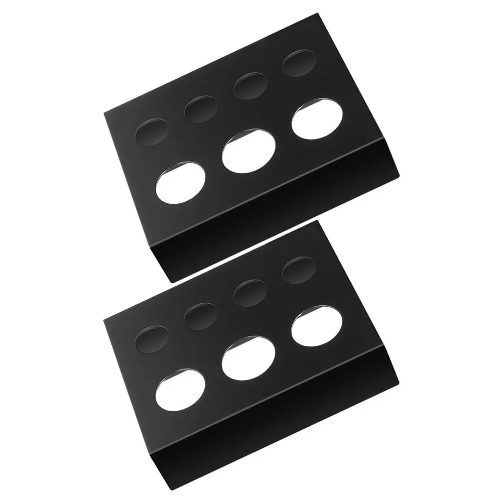 

2Pcs 7-Hole Tattoo Pigment Holder Rectangular Iron Ink Cap Stand Compact Organizer for Tattoo Supplies and Makeup Tools