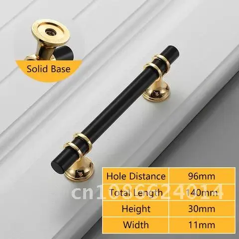 

Handles Cabinet Kitchen Hardware Door Furniture Drawer Pulls Black Gold Zinc Alloy Fashion Solid