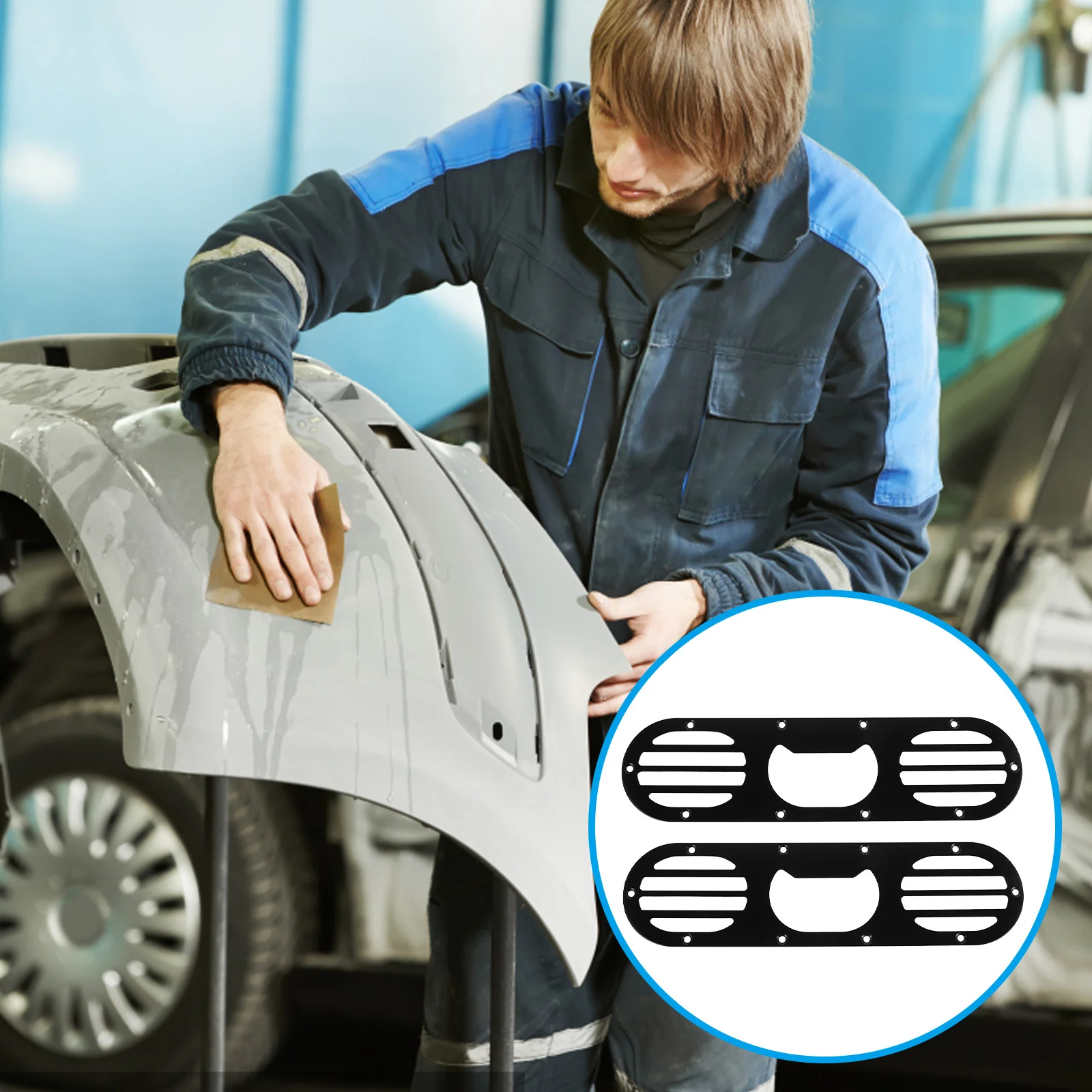 

2Pcs Auto Universal Rear Diffuser Car Bumper Panel Improve Stability Appearance Durable Easy Installation Air Diversion