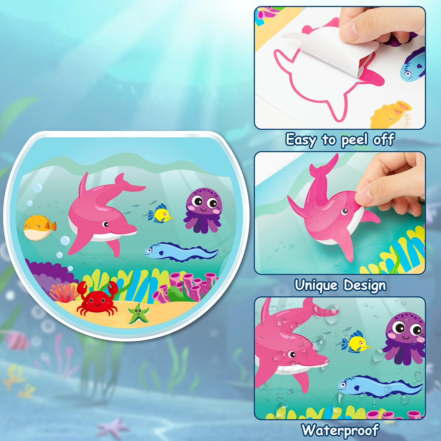 Adesivos DIY de Animais Marinh - Art Craft For 3 Year Old avaliação e preço