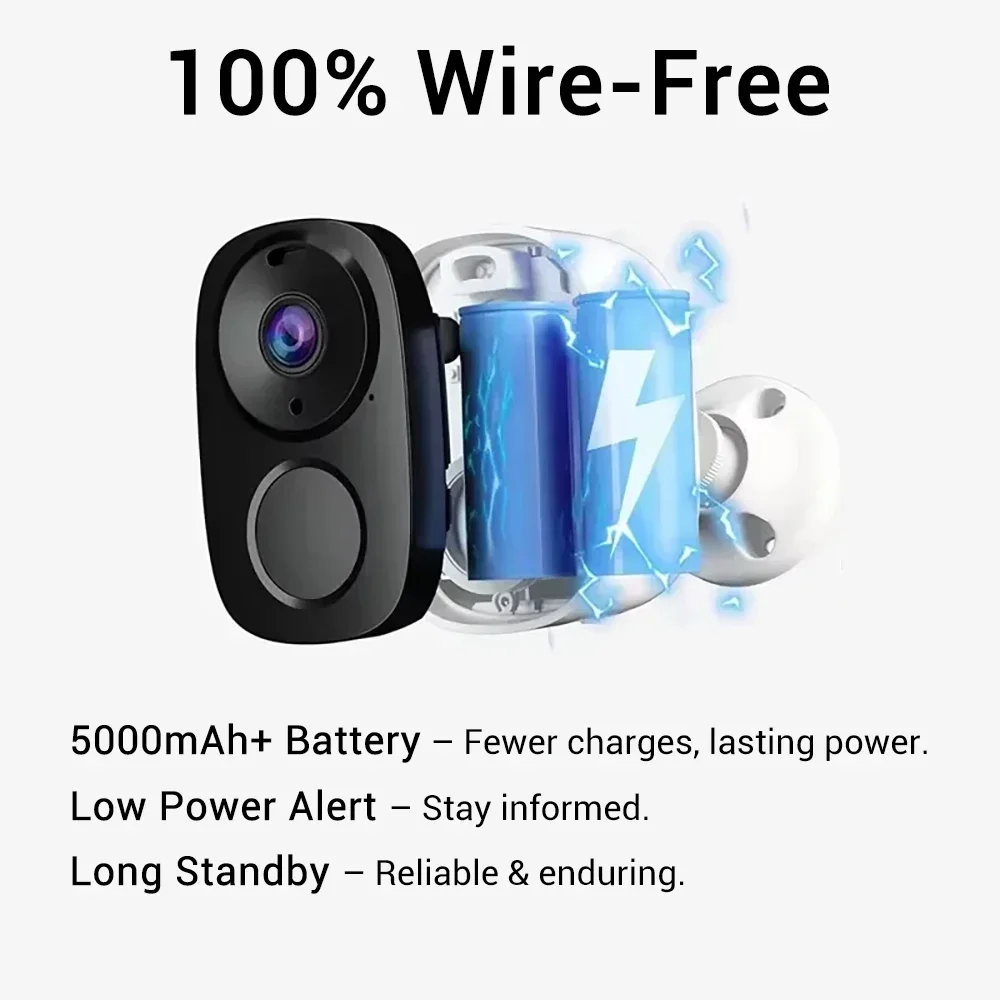 2PCS 5MP HD Outdoor 4G Solar Security Camera Color Night Vision With Built In Battery Long Standby WiFi PIR Motion Detect Alexa