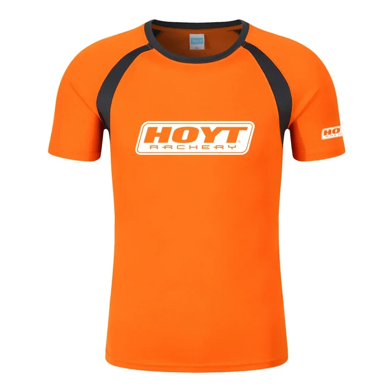 2023 Men T Shirt New Hoyt Archery Printed Spring Summer Eight-Color Short Sleeve Comfortable Breathable Round Neck T-shirt Top