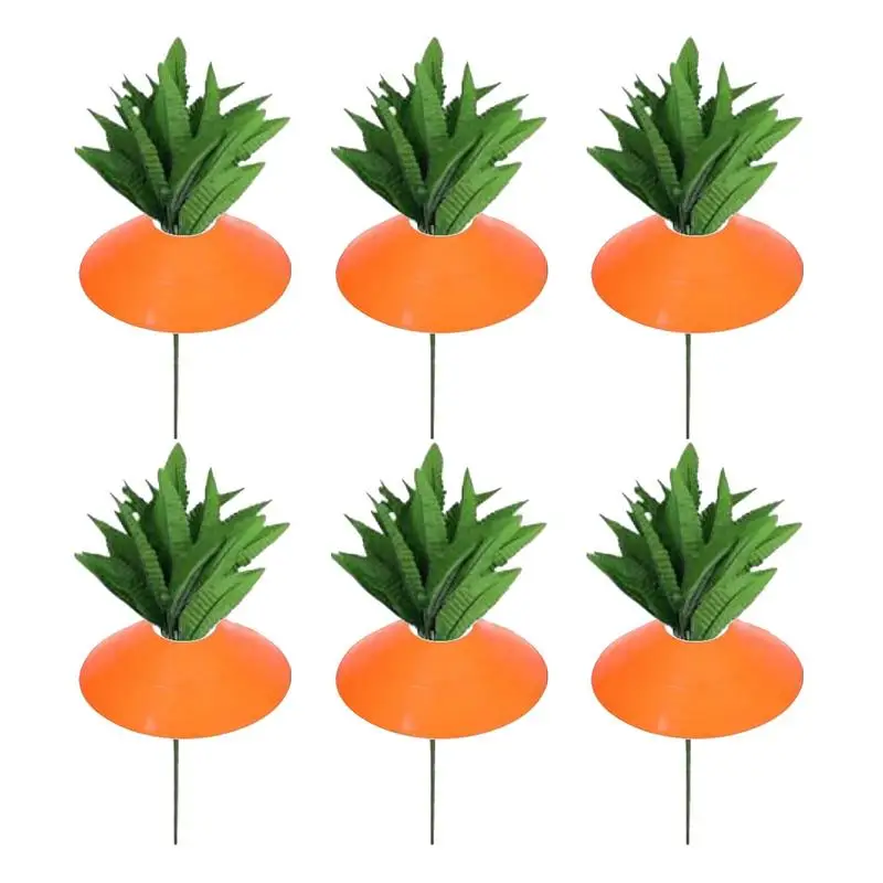 

Easter Garden Stakes Orange Carrot Yard Ornaments for Easter Spring Party Supplies Solid Rustic Easter Outdoor Decor for Garden