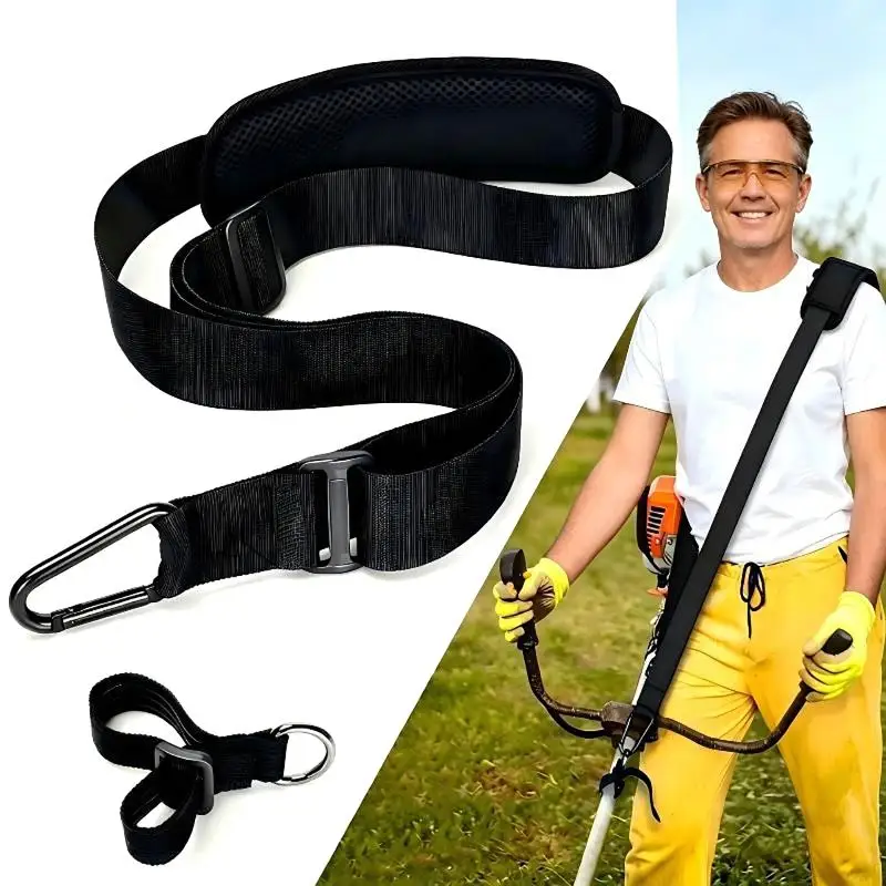 ~Adjustable Lawn Mower Backpack Straps Nylon Padded Belt Shoulder Strap For Brush Cutter Trimmer Accessories
