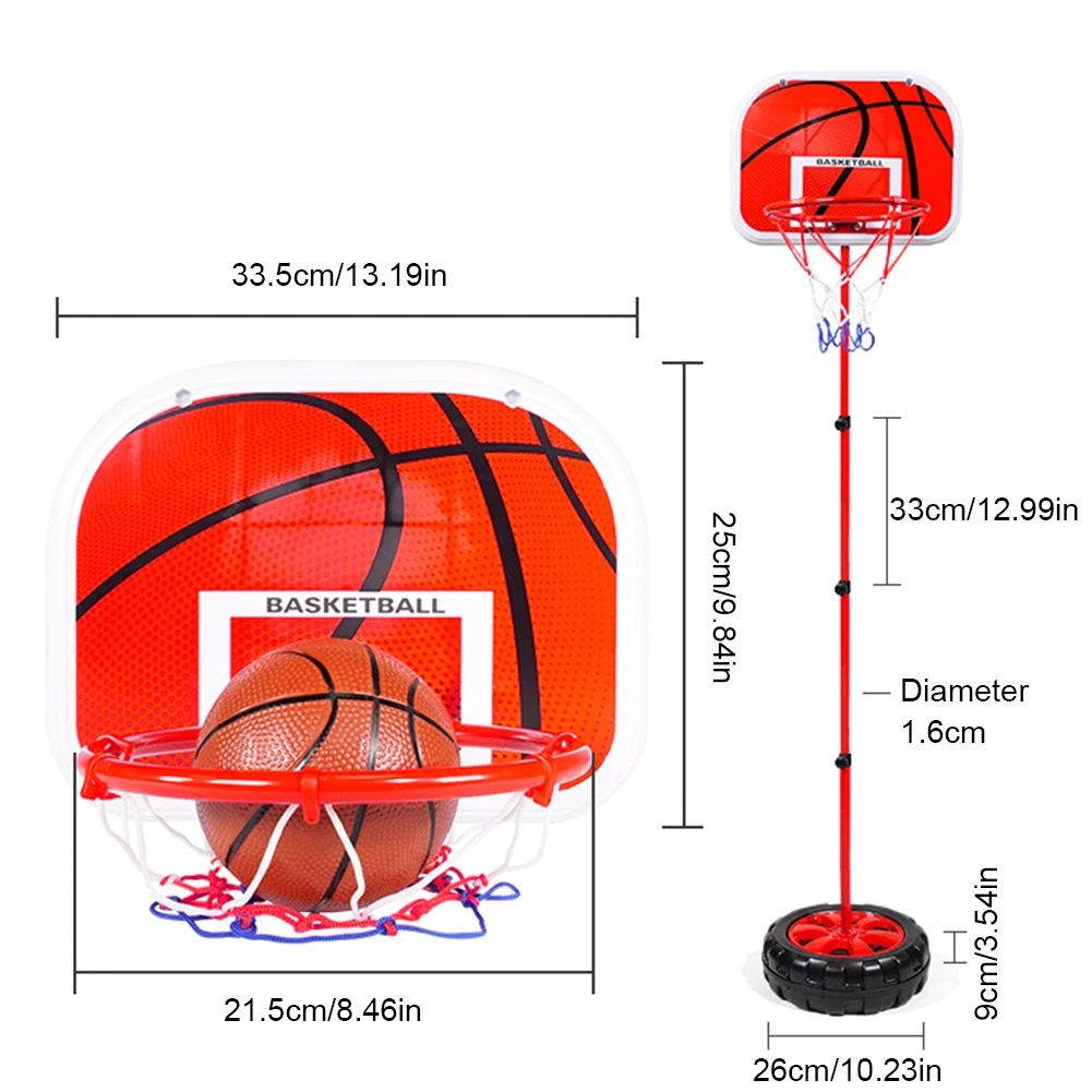 Basketball Hoop Stand Mini Basketball Hoop Height Adjustable Portable Basketball Hoop for Kids Youth Adult