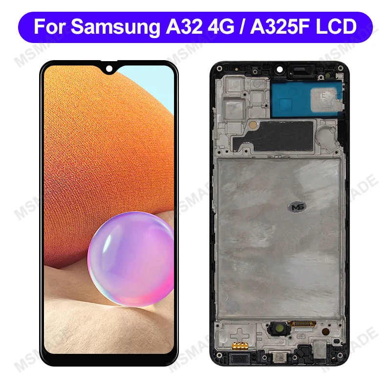 Pantalla AMOLED para Samsung Galaxy A32 4G LCD SM-A325F SM-A325M Display Touch Screen Replacement para Samsung A32 5G Display SM-A326B 3