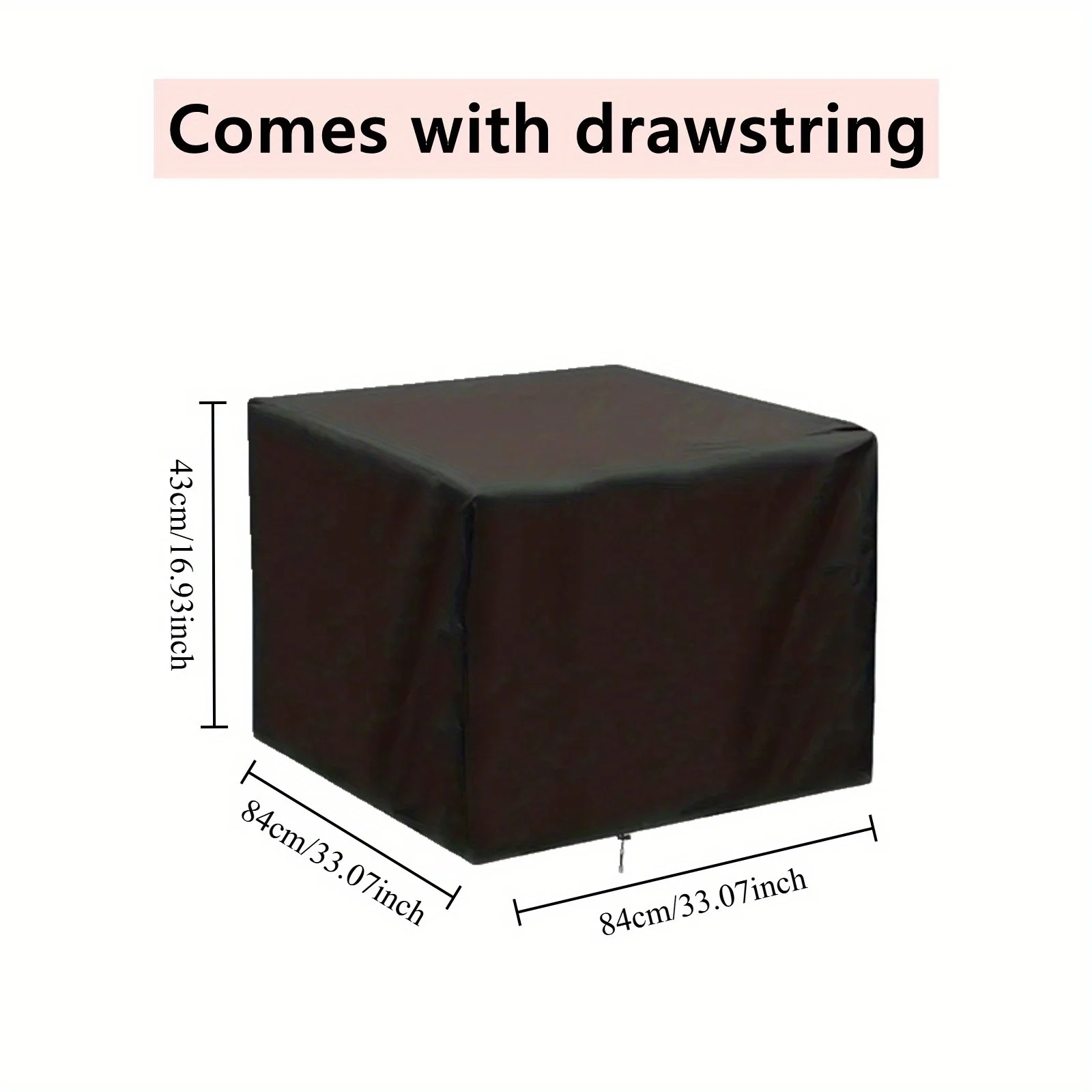 Three Sizes of Square Furniture Covers for Patios, Suitable for Various Square Furniture, Made of Oxford Fabric