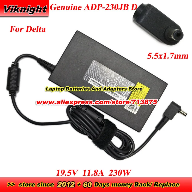 

Оригинальный адаптер Delta ADP-230JB D 19,5 В 11,8 А, 230, 1 Вт для Acer Predator Triton 500 PT515-52-762E Nitro AN515-58 N20C3 5,5x1,7 мм