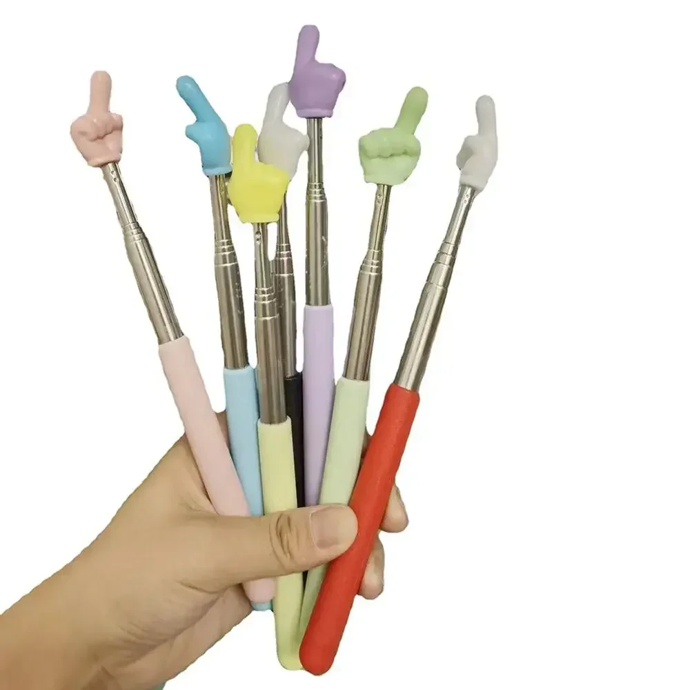 소모품 손가락 디자인 교육 도구 텔레스코픽 막대 화이트보드 포인터 손가락 독서 스틱 휴대용 발표자 교육 스틱