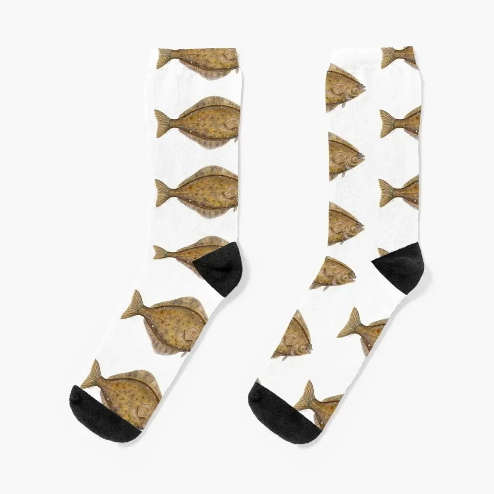 Pacific Halibut (Hippoglossus stenolopsis) Socks professional running Thermal man winter Socks Woman Men's