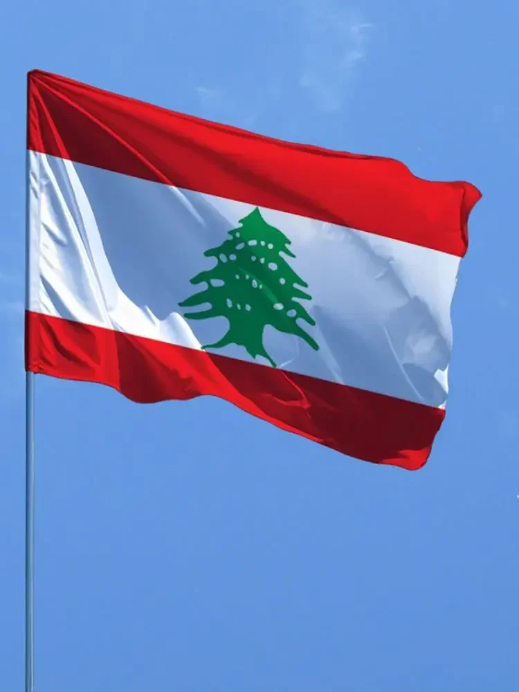 Lebanon Flag 90X150cm printing Green Tree Banner Indoor Outdoor