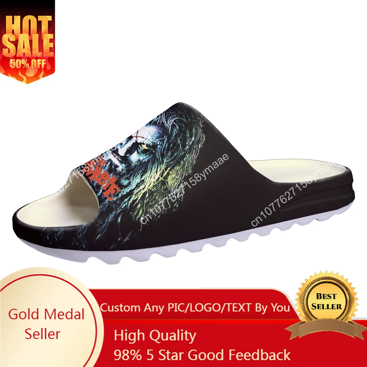 

Rob Zombie Singer Soft Sole Sllipers Home Clogs Step on Water Shoes Mens Womens Teenager Rob Zombie Bathroom on Shit Sandals