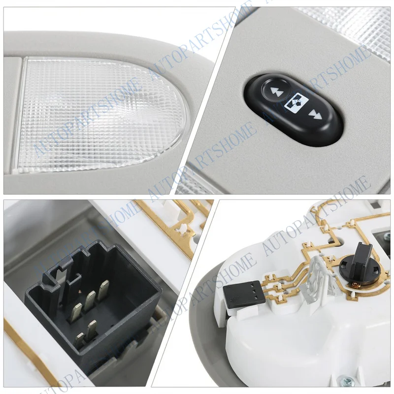 Z... For 2008-2010 Ford F- Super Duty Overhead Console LED Light Sunroof Switch Grey