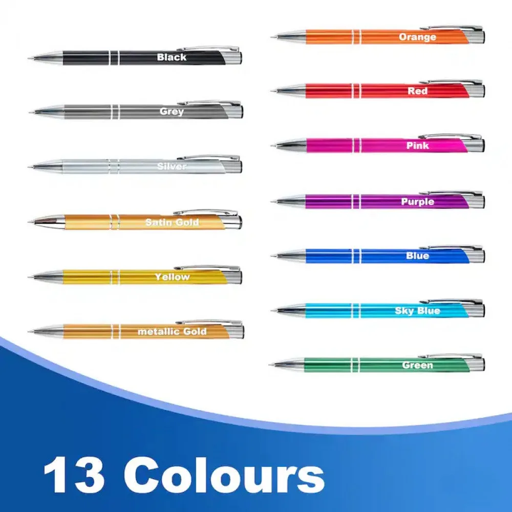 20 Stück individuelle Stifte mit personalisiertem Namen, eingraviertem Text und Logo, Kugelschreiber mit schwarzer Tinte für Geschäftsveranstaltungen, Werbegeschenke, 1/5/10 Stück – Detail 3