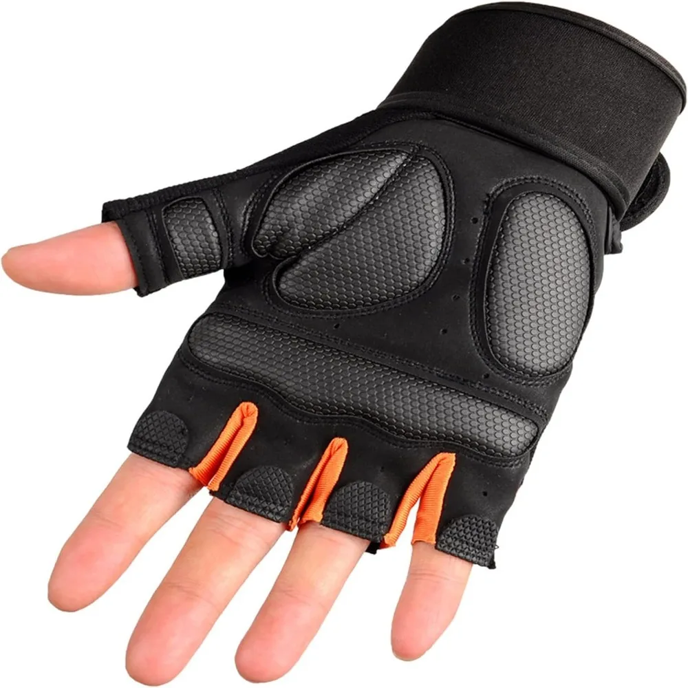 Strong Full Palm Pad Half Finger Gloves M/L/XL Weight Lifting Gloves Workout Gloves MTB/Road Biking