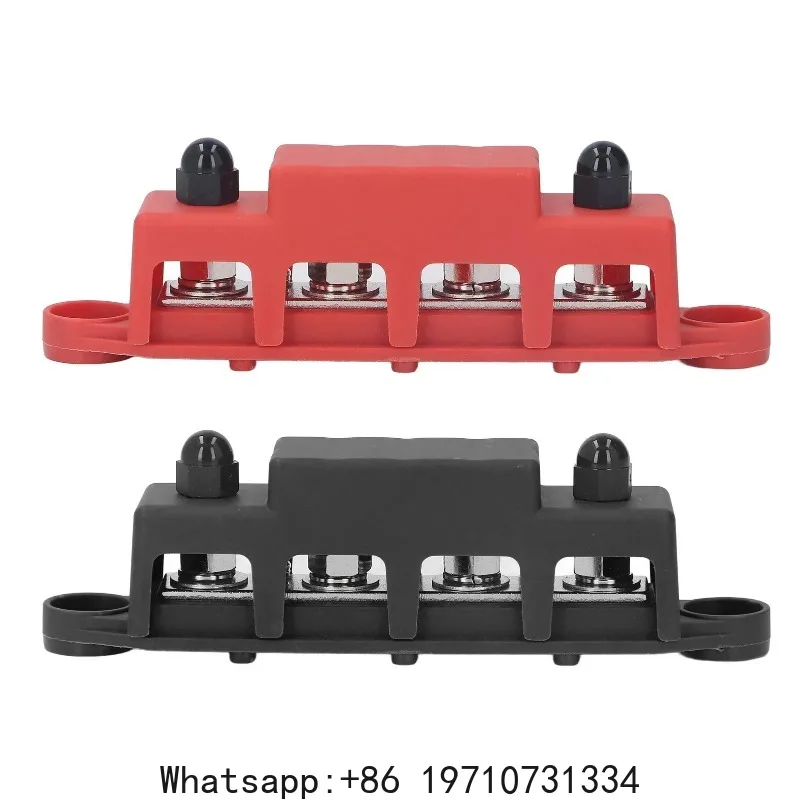 

Power Distribution Block M8 Screw 4 Terminal Bus DC 48V 250A for Automobile Boat Power Distribution Block Bus 250A