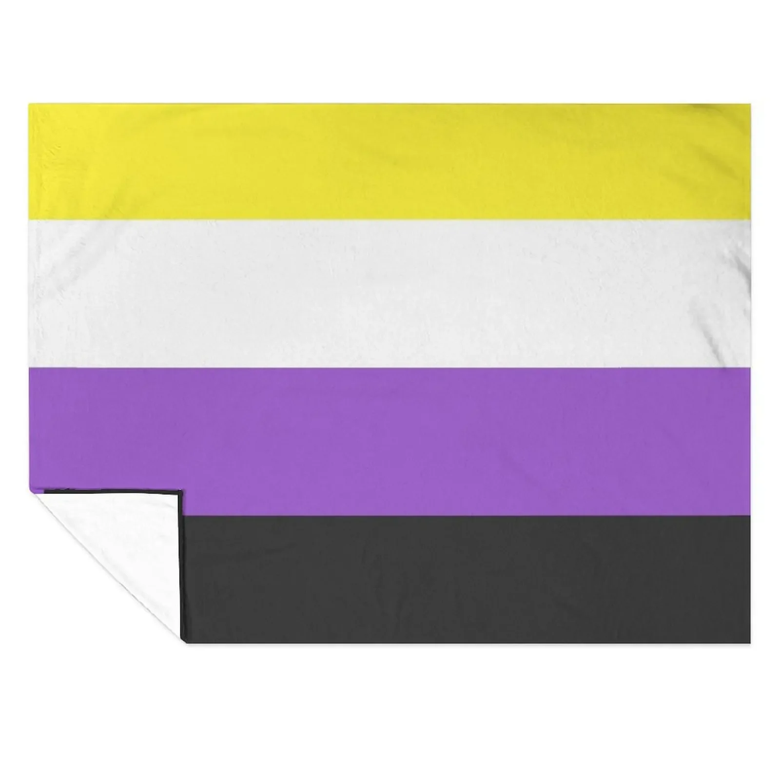 

Seamless Repeating Non-Binary Pride Flag Pattern Throw Blanket Personalized Gift Furry Sofas Custom Blankets
