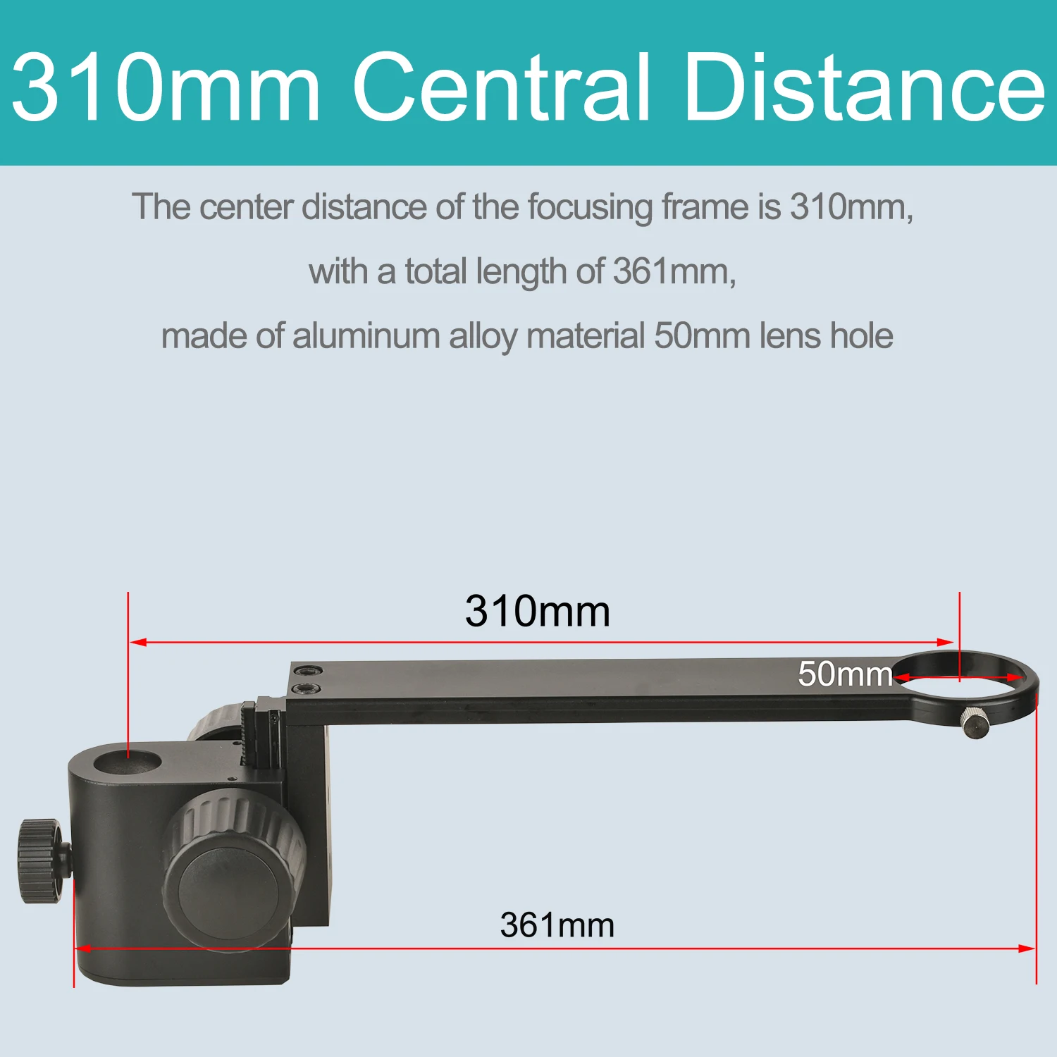 KOPPACE Microscope Focusing Frame Centre Distance 310mm Column Aperture 25mm