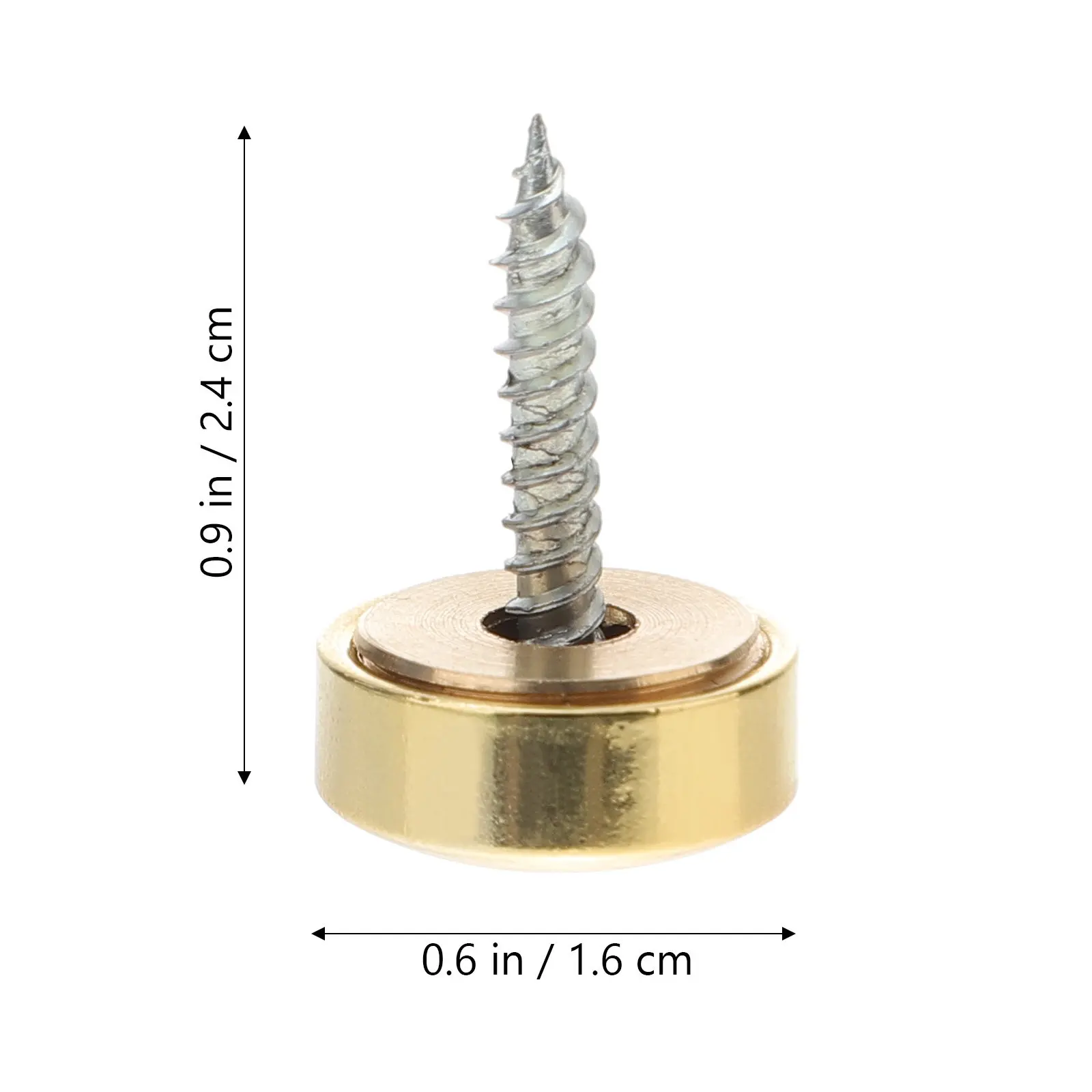 8Sets Premium Brass Mirror Screw Caps Decorative Cover Fasteners Rustproof Sturdy Washers for Mirrors Tea Tables Bath Panels