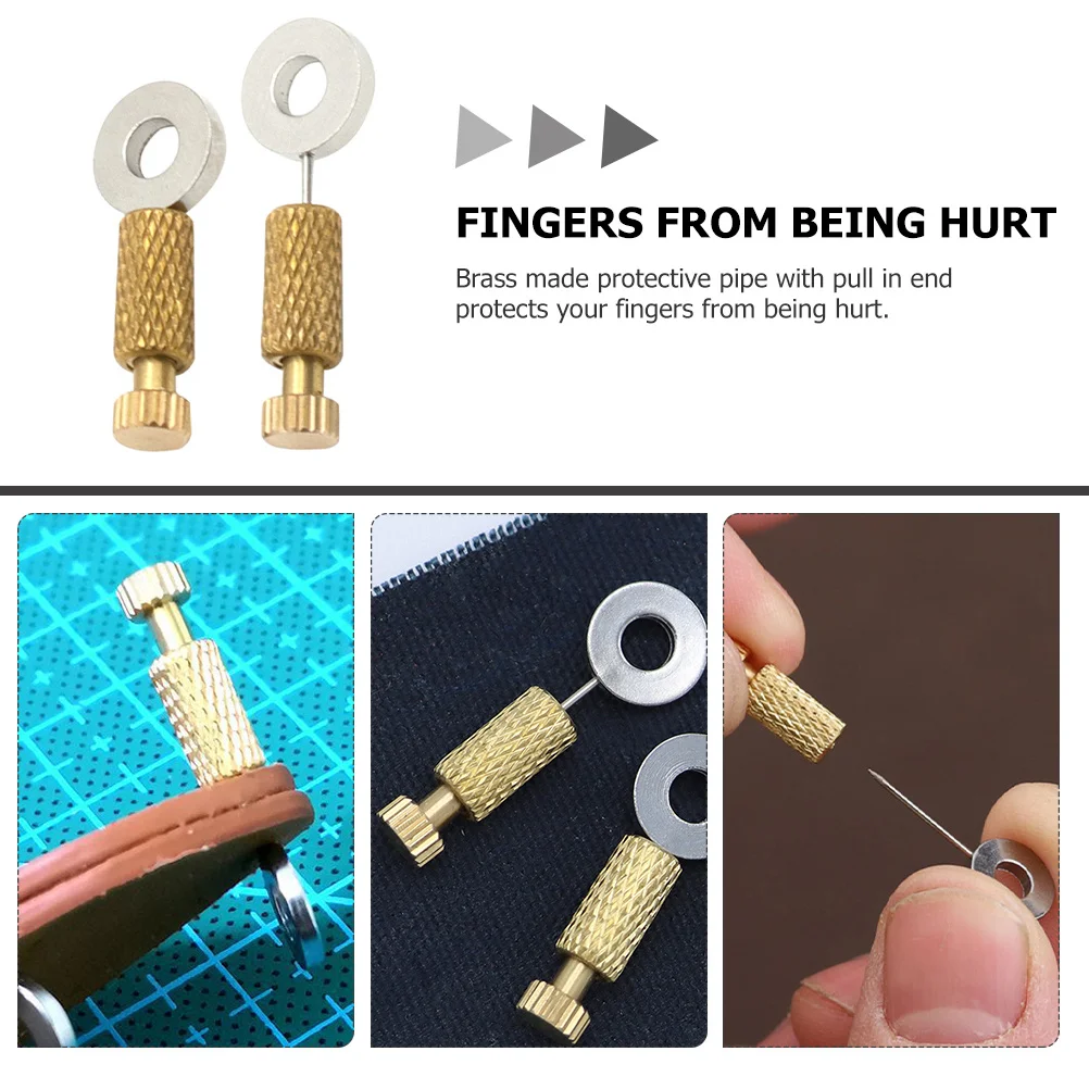 

4pcs Suture Positioning Needle Brass Stainless Steel Diy Tool For Sewing Crafting Bag Wallet Repair Sofa