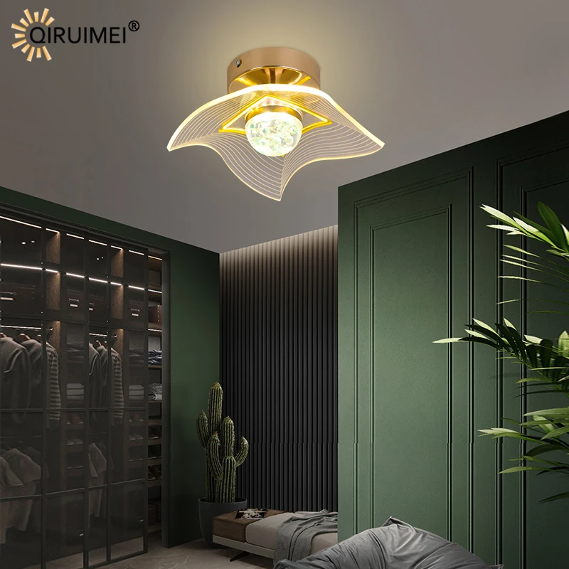 Gold Creative Home New Modern LED Chandelier Lights Living Room Bedroom Ceiling Hall Flats Aisle Corridor Lamps Indoor Lighting