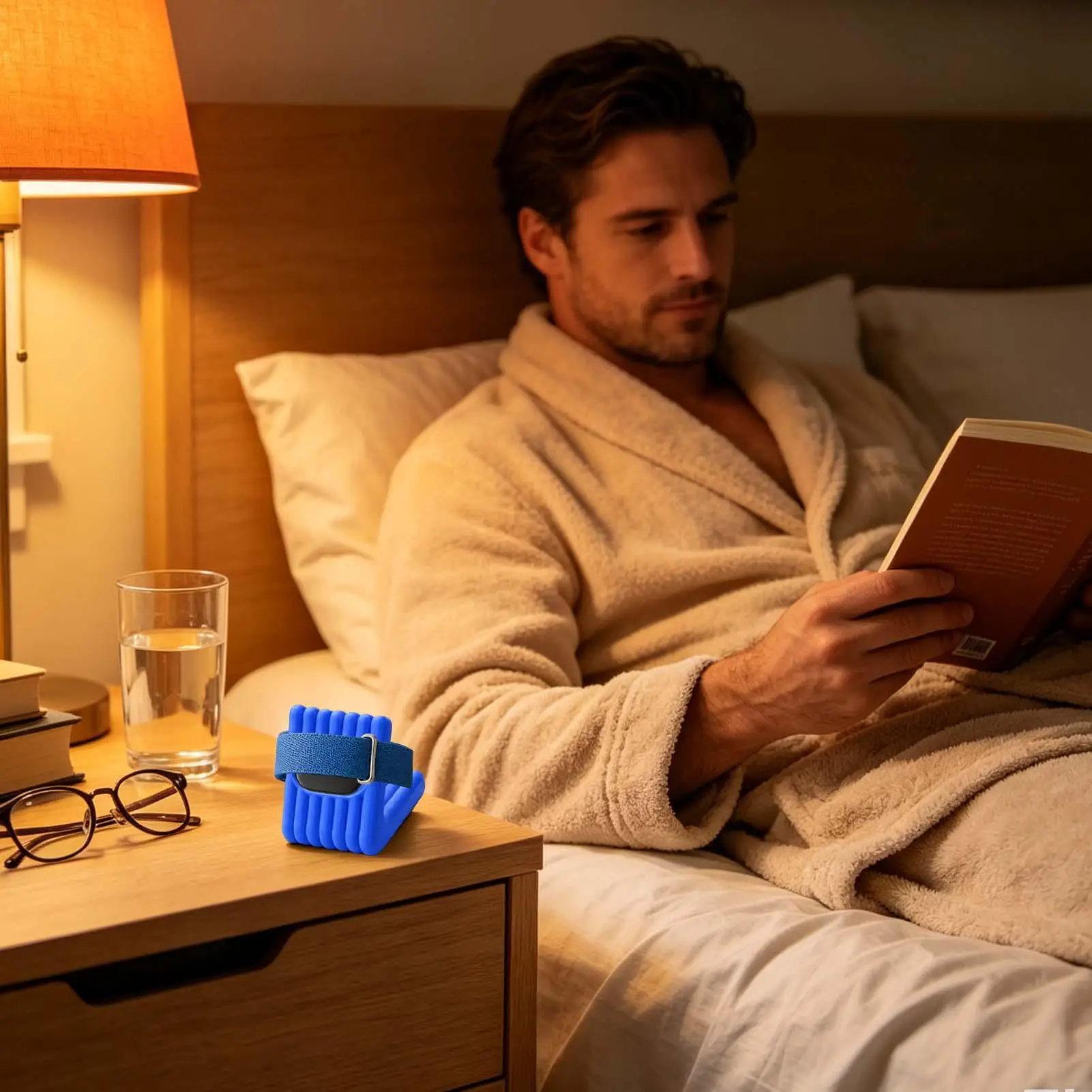 Phone Charging Stand Desktop Storage Base, Cord Organizer Holder, Tidy Charging Cables For Mobile Devices, Bedroom Bedside Table view 2