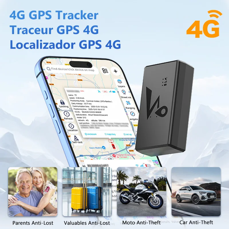 4G GPS Car Tracker with 10000mAh/20000mAh Battery Long Standby Real-Time Vehicle Locator with Anti-Theft & Position Tracking App