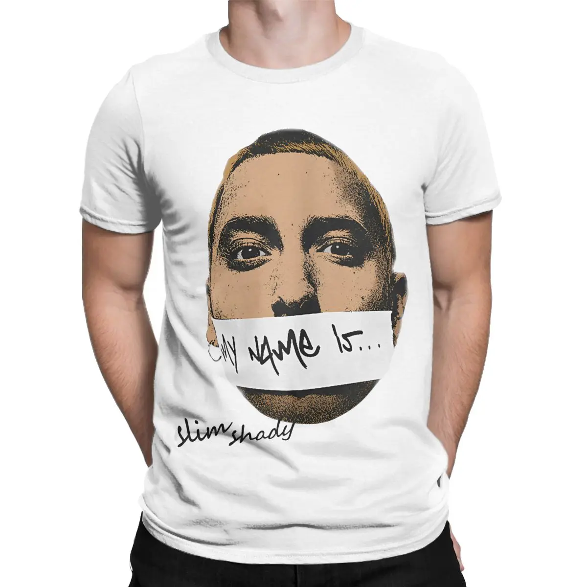 

Футболки Eminem Slim Shady Music Rap, повседневные хлопковые футболки для мужчин и женщин, Новое поступление одежды