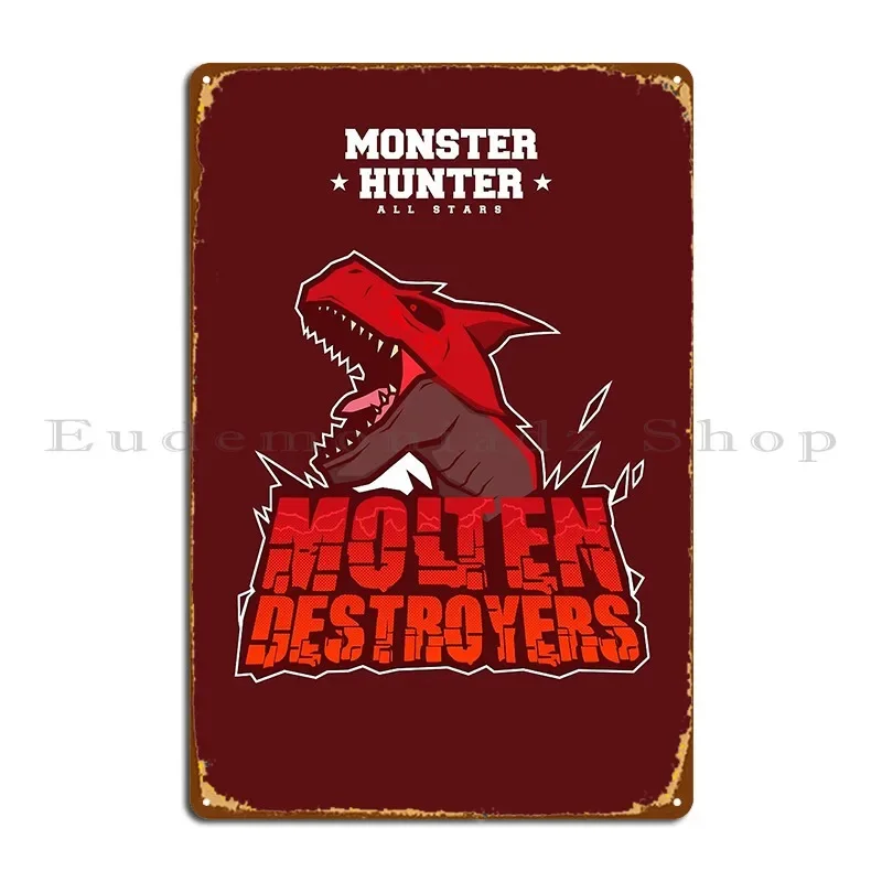 Monster Hunter All Stars Molten Destroyers Metal Sign Poster Home Customized Living Room Cinema Cinema Tin Sign Poster