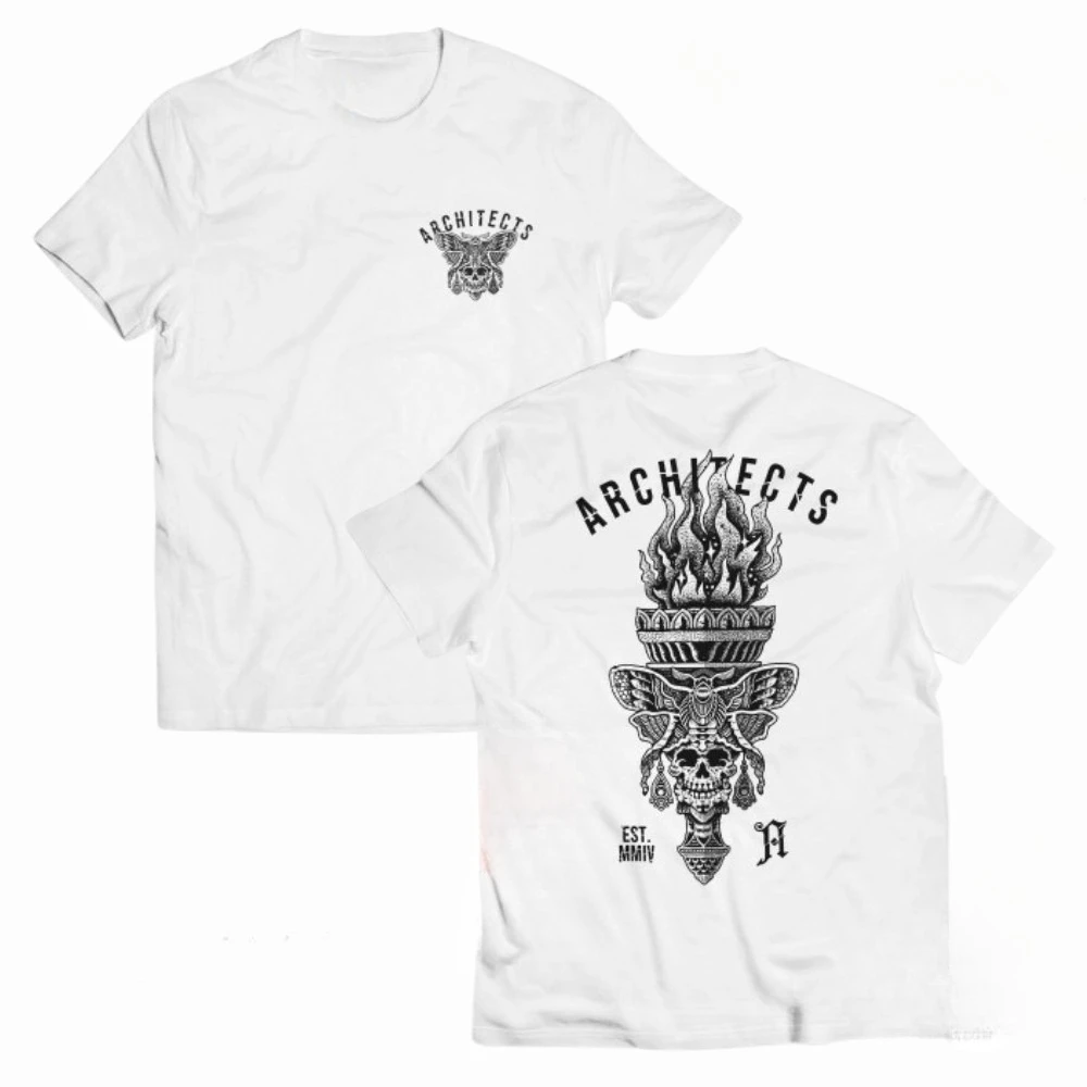 Kaos الفرقة المهندسين المعماريين انظر الأحمر تي شيرت معدني Baju Musik Metalcore صيف جديد خمر موضة الرجال المرأة قطنية عالية الجودة