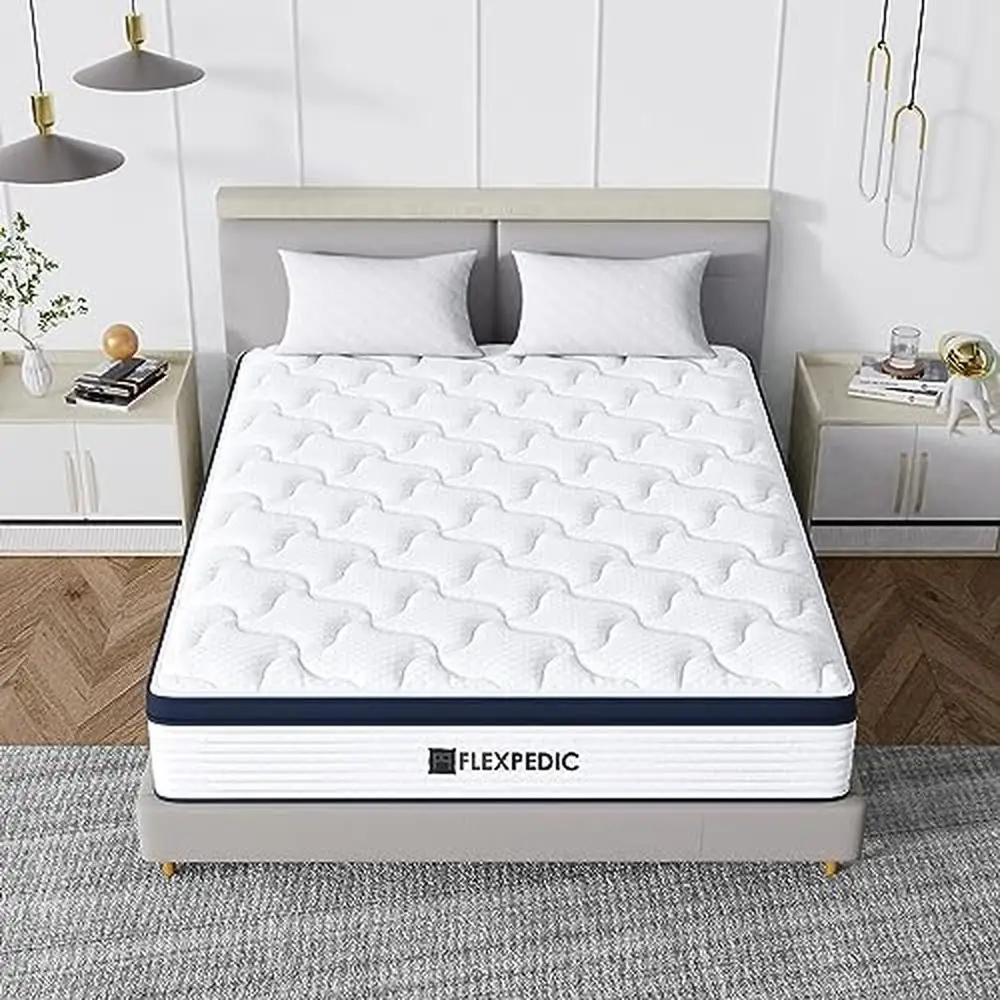 

Hybrid Full Mattress Space Cotton Tight Sleep Medium-Firm Support No Roll-off Breathable Cool Foam Made in USA CertiPUR-US