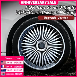 4PCS Universal Wheel Cover R14 R15 R16 Inch Hubcap Replacement Hub Caps Wheel Rim Cover PP Tire Accessories Snap On SUV Truck