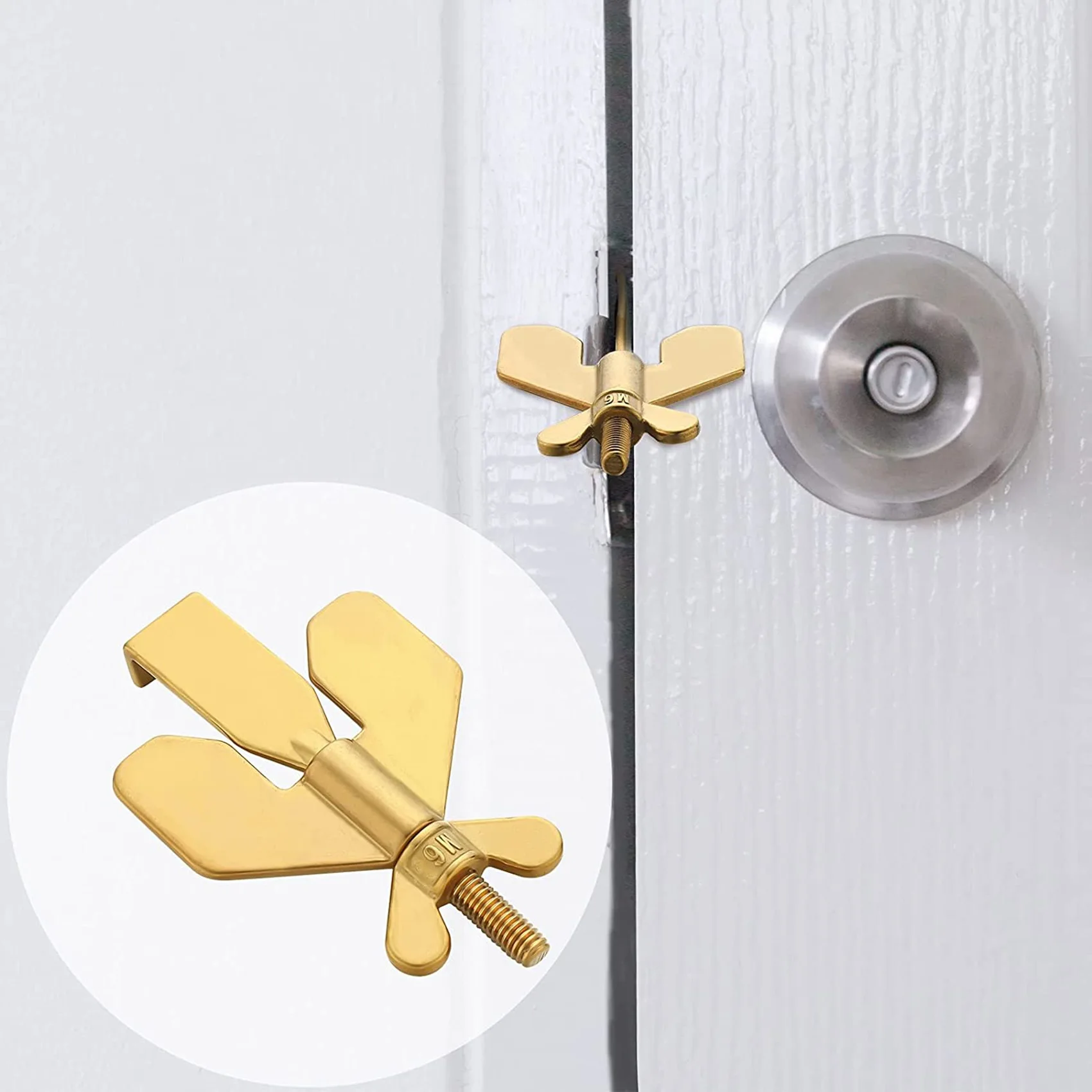 ABUL-2X Portable Door Lock Home Security Door Locker Travel Lockdown Locks Solid Heavy Duty Door Lock For Traveling Home