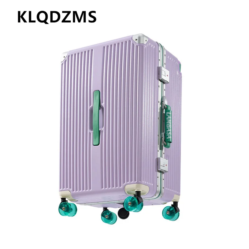 KLQDZMS Herren-Koffer, PC-Aluminiumrahmen, Bordkoffer, 20 Zoll, 24 Zoll, 26 Zoll, 28 Zoll, Trolley-Koffer, Trolley-Stil, Reisetasche, Damen-Gepäck