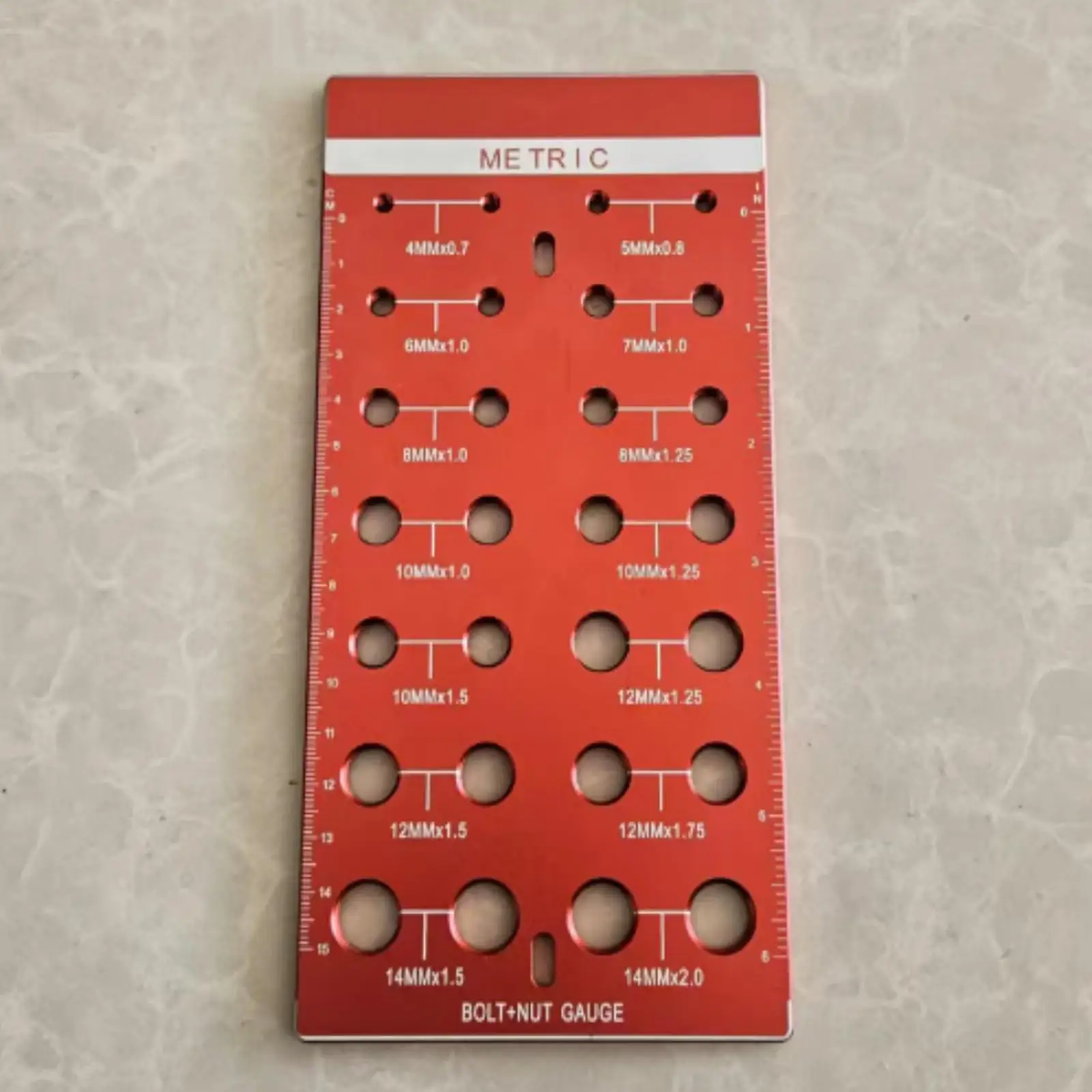 Metric Nut and Bolt Thread Checker High Performance Sizer Tool for Car and Plumbing Repairs