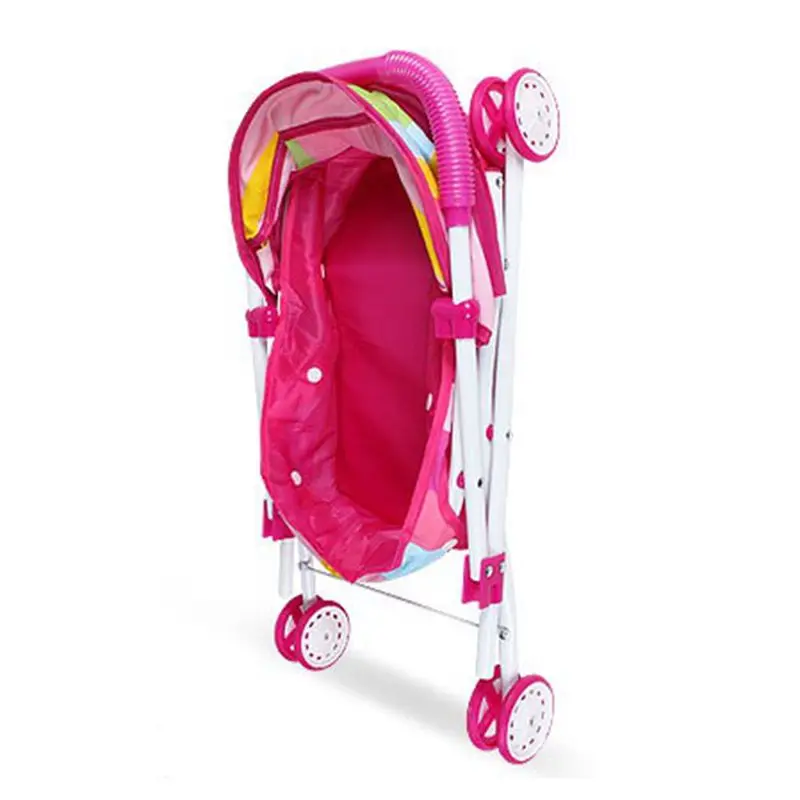 Mini Stroller Kawaii Items Shopping Cart Easy Foldable Baby Doll Stroller Accessories For Best Gifts For Girls Pretend Play Game