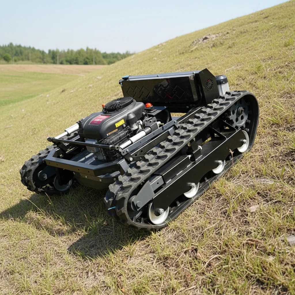 Industrial Grade Cordless 4-Stroke Engine 22HP Remote Control Crawler Lawn Mower Zero Turn 680m Range