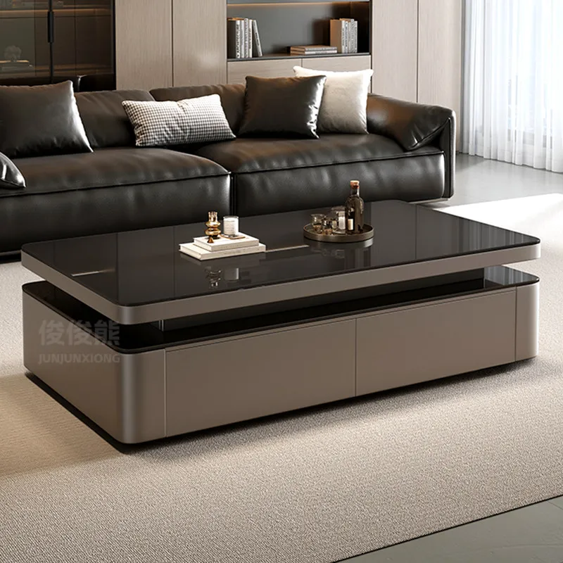 Luxury Modern Coffee Table Living Room Storage Designer Drawers Moving Writing Side Table Dinner Mesas Bajas Home Furniture