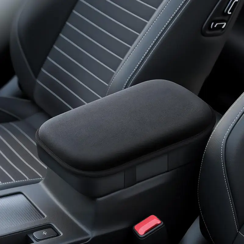 Car Central Console Armrest Pad Plush Warm Heightened Non-slip Universal Fit for Most Vehicles for Winter Long Drive Use