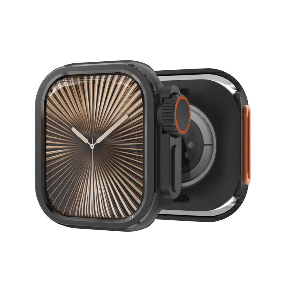 Voor Apple Watch Series 10 42 mm 46 mm seconden veranderen naar iWatch Ultra metalen bumperbehuizing volledige cover