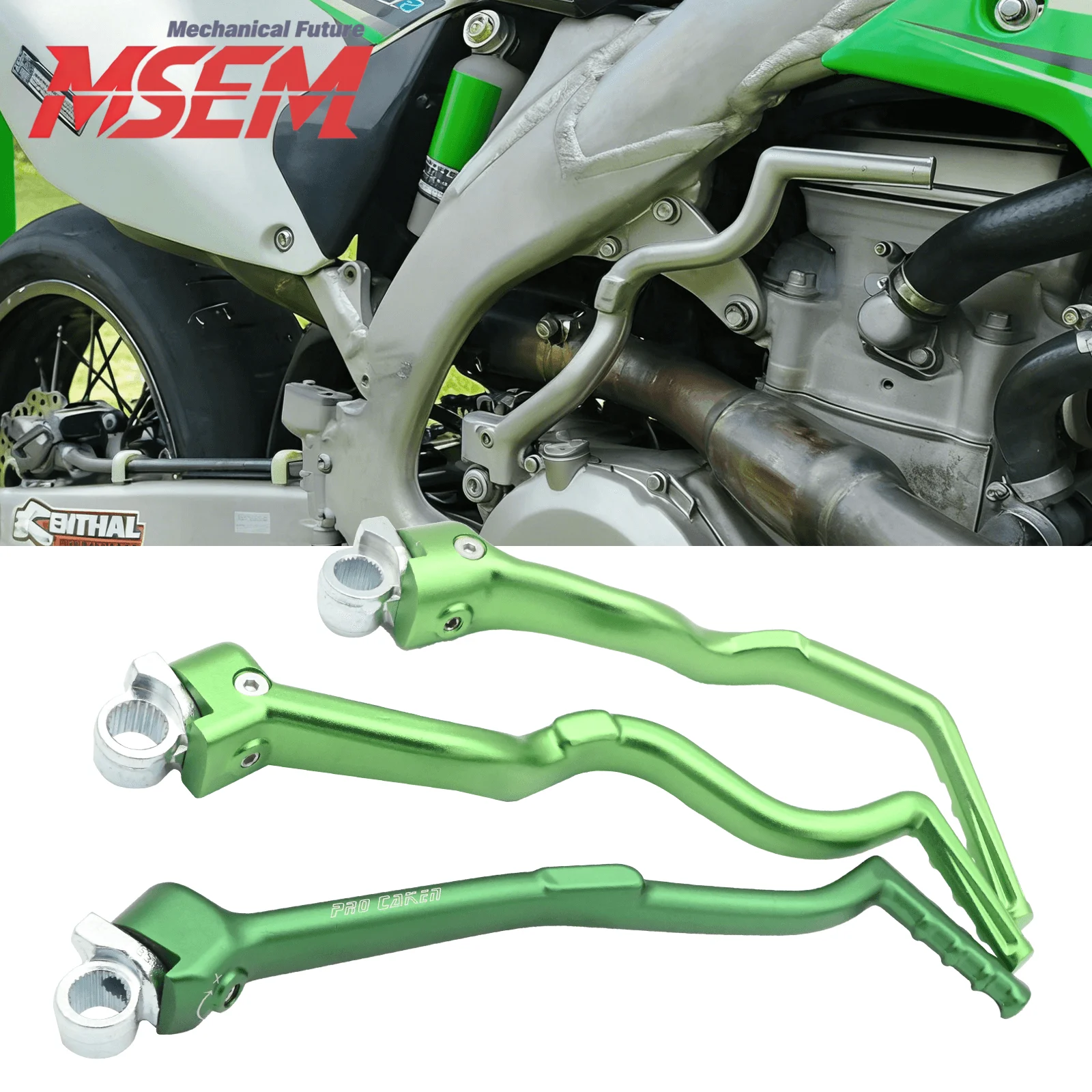 

For Kawasaki KX85 KX100 2000-2020 KX250F 2013-2015 KX450F 2008-2018 KLX450R CNC Aluminum Forged Kick Start Starter Lever Peda